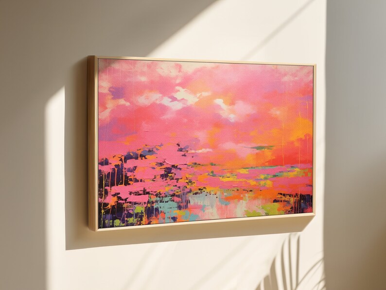 Large Abstract Painting, Colorful Canvas, Large Abstract Print