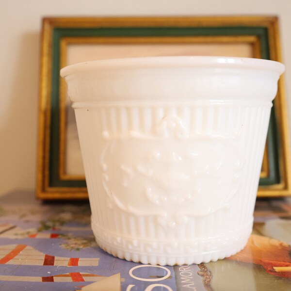 Milk Glass Pot