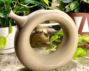 Recipiente cerámico escultural Hartstone USA: Cerámica artística orgánica de estilo moderno decantador