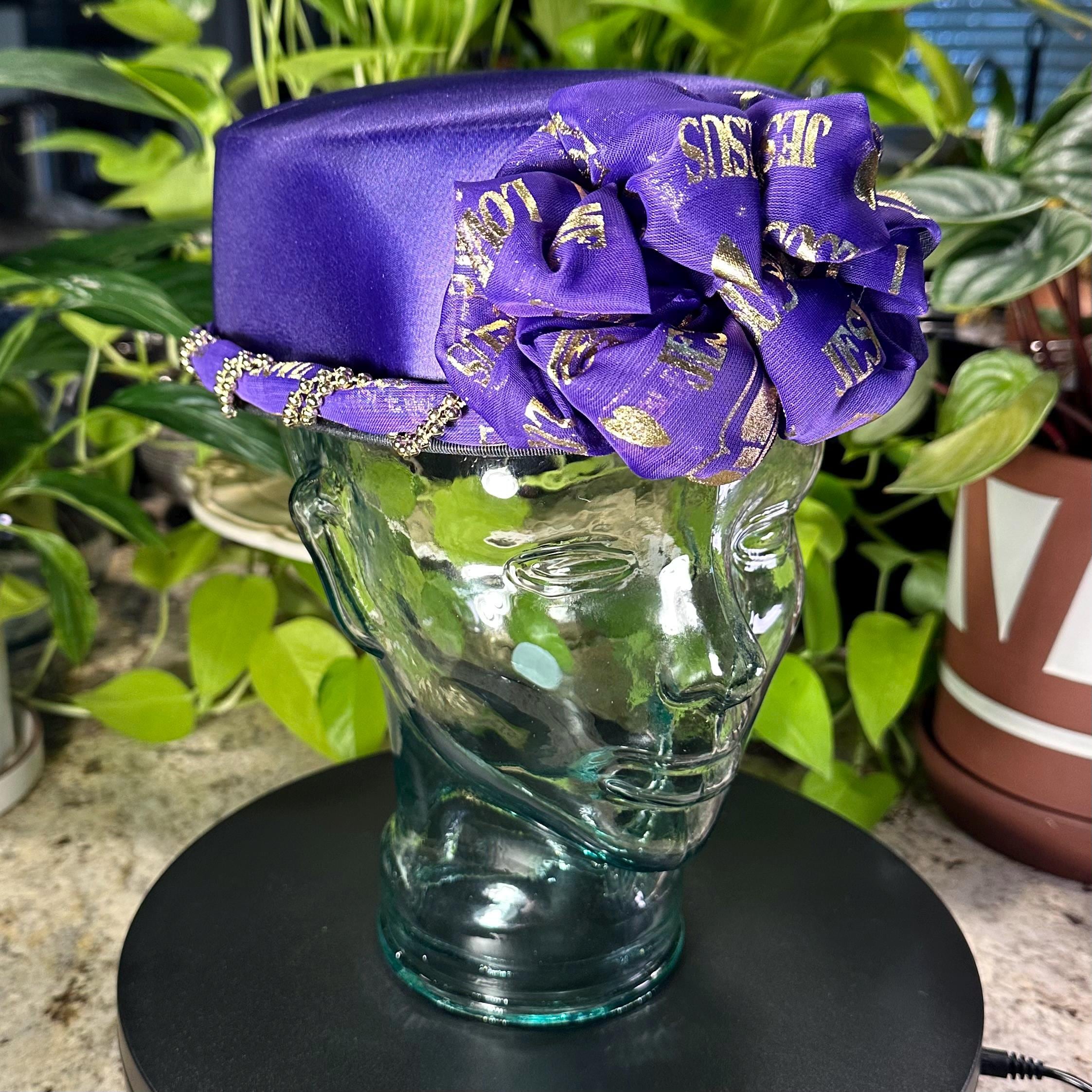 Purple Pillbox Hat - Etsy display picture 3