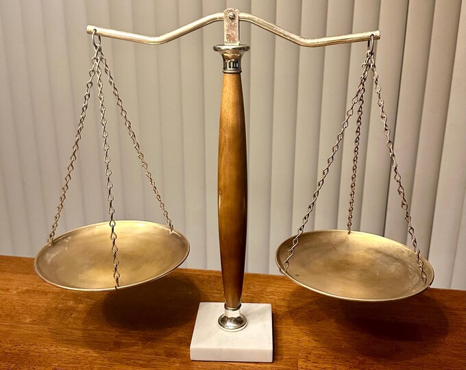 More Scale Scales With Brass, Wood and Marble, Vintage Apothecary Scales, Legal ...