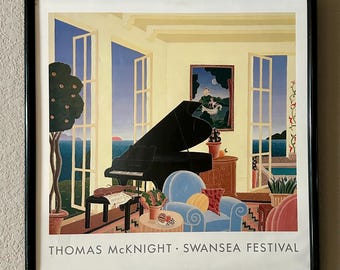 Vintage Thomas Mcknight • Mykonos View • Framed 1980s Poster