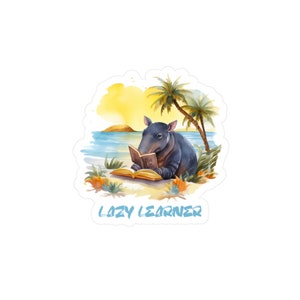 Fauler Lerner Tapir am Strand Vinyl Aufkleber - Ex-Mormone - Post Mormone - Post LDS - Russel M Nelson Generalkonfeferenz April 2021