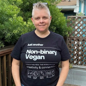 Just another non-binary vegan: gender-free t-shirt