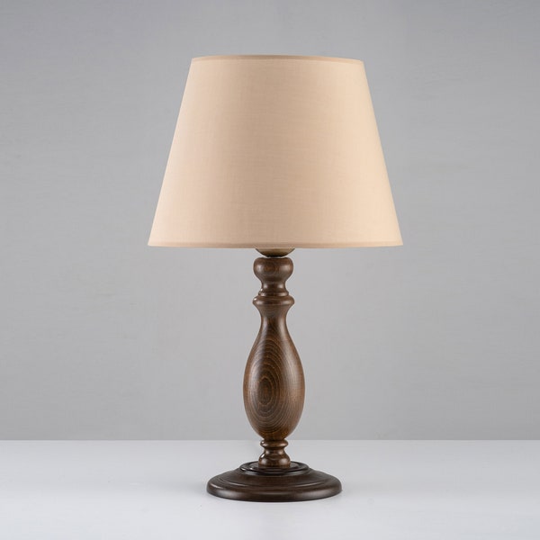 Petite lampe de table, lampe de table en bois, lampe de chevet en bois, lampe de table vintage, lampe de table du milieu du siècle, lampe de table moderne, lampe de bureau en bois