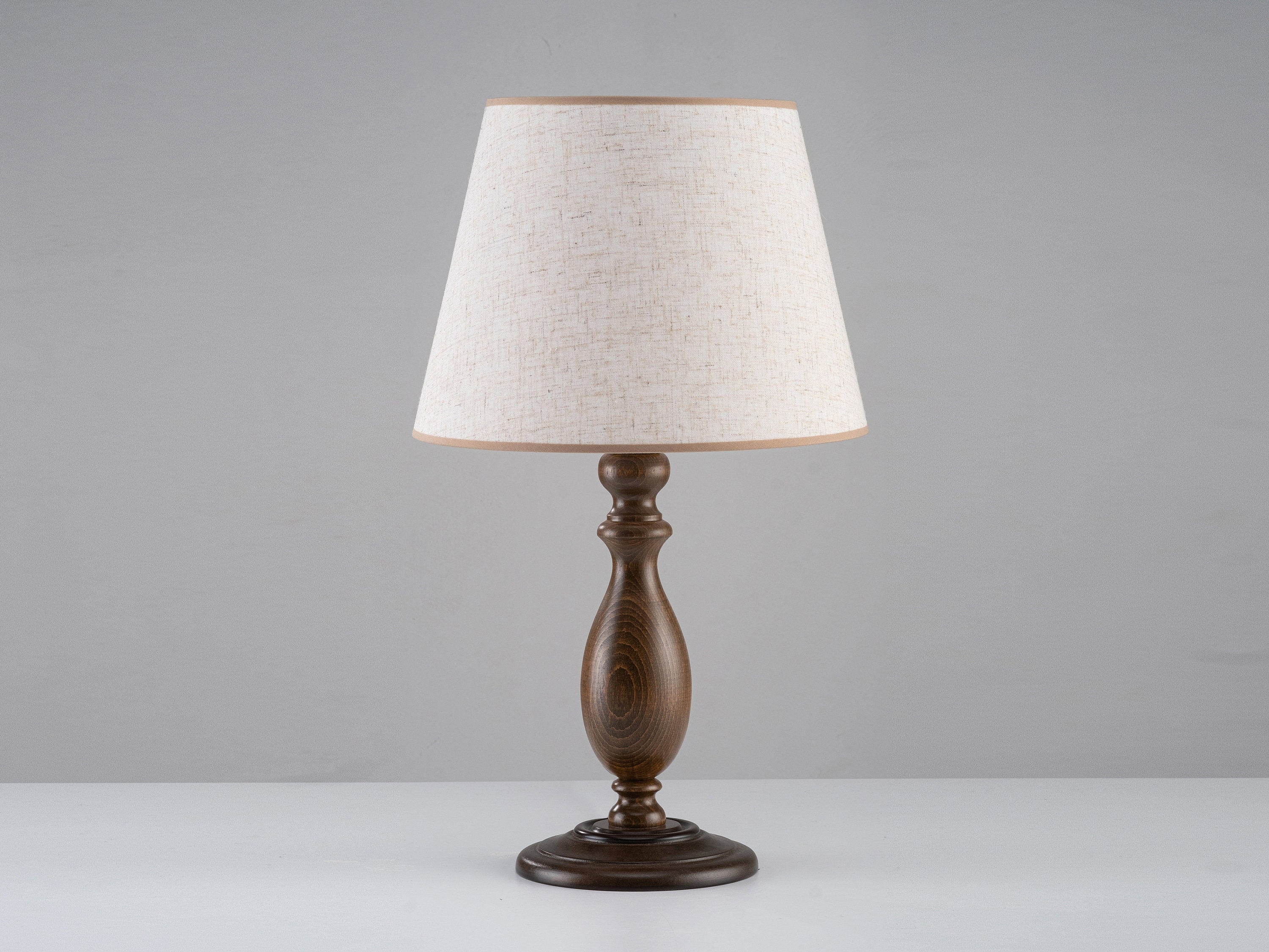 Small Table Lamp, Wood Table Lamp, Wood Bedside Lamp, Vintage Table ...