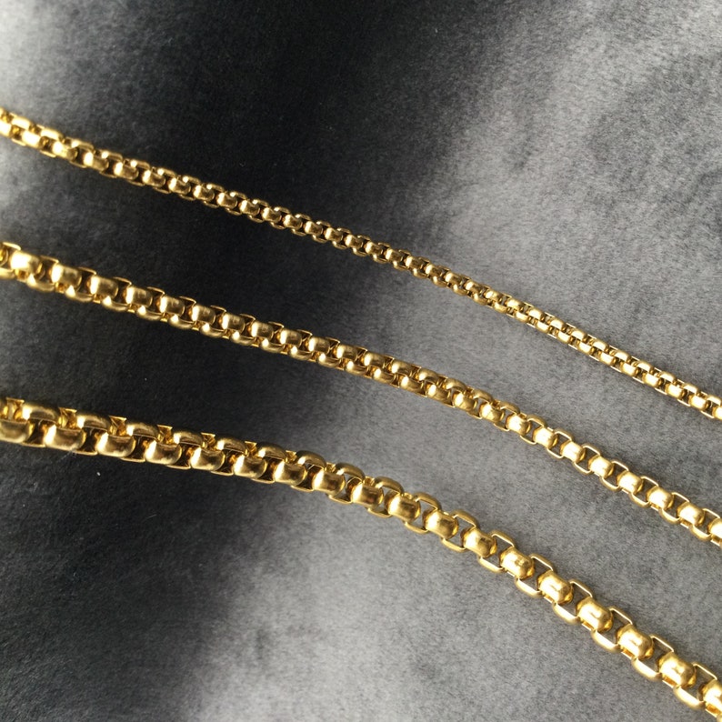 18K Gold Filled Chain ketting, Curb, Figaro, Vine, Rope Chain, Valentijnsdag, Paperclip Chain, Snake Chain, Moederdag Cadeau, Cadeau voor haar afbeelding 3