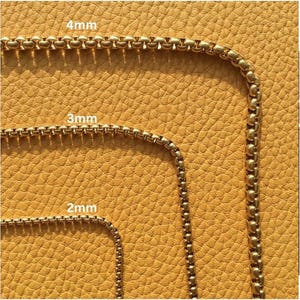 Collar de cadena chapada en oro de 18 quilates: personalizado, resistente al agua, ideal para Navidad o cumpleaños.