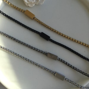 Engraved Name Bracelet: Stainless Steel Personalized Jewelry Gift