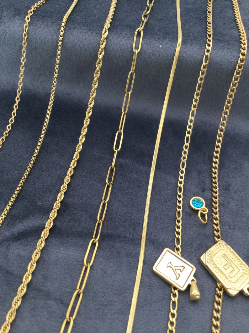 Collier chaîne corde en or 18 carats, Saint-Valentin, chaîne corde torsadée, collier chaîne torsadée en or, cadeau pour lui, cadeau parfait pour elle, image 6