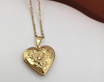 Personalized Memorial Photo Locket Necklace - Custom antique Christmas Gift For Women