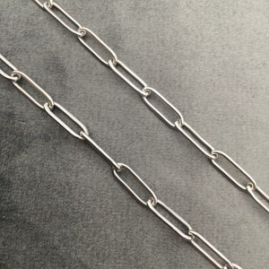 Silver Paperclip Chain,Dainty Chain,Gift For Kids,Mother's Day Gift,Link Necklace,Everyday Chain Necklace Choker For Women,Christmas Gift
