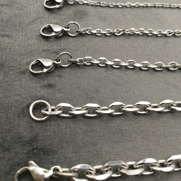 Silver ANCHOR Chain Necklace,Anchor chain for men , valentine's Day ,Waterproof Chain,Gift For Her,Gift For Him,Antitarnish Chain