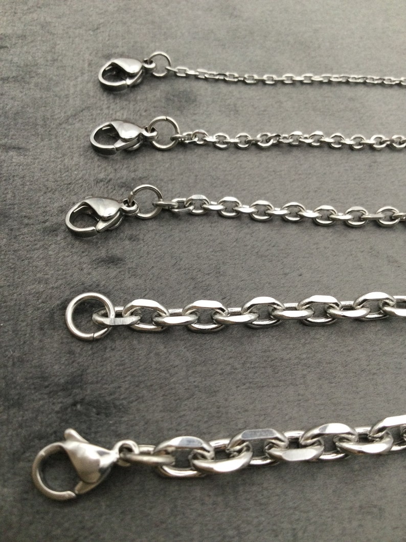 Silver ANCHOR Chain Necklace,Anchor chain for men , valentine's Day ,Waterproof Chain,Gift For Her,Gift For Him,Antitarnish Chain zdjęcie 1