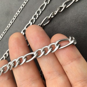 Silver ANCHOR Chain Necklace,Anchor chain for men , valentine's Day ,Waterproof Chain,Gift For Her,Gift For Him,Antitarnish Chain zdjęcie 8