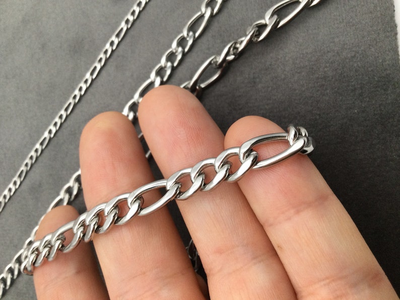 Silver ANCHOR Chain Necklace,Anchor chain for men , valentine's Day ,Waterproof Chain,Gift For Her,Gift For Him,Antitarnish Chain zdjęcie 8