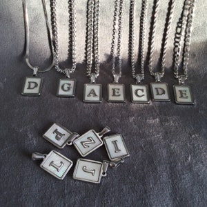 Collar de letras personalizado, regalo de Navidad, collar de monograma, collar con nombre personalizado, collar personalizado, regalo para él, regalo para ella, él