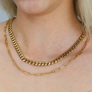 18K Gold Filled Chain ketting, Curb, Figaro, Dainty, Rope Chain, Valentijnsdag, Paperclip Chain, Snake Chain, Moederdag Cadeau, Cadeau voor haar afbeelding 3