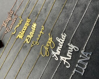 Aangepaste naam ketting, gepersonaliseerde sieraden, naam ketting, naam sieraden, cadeau voor moeder, zilveren ketting, Moederdag cadeau, bruidsmeisje cadeau