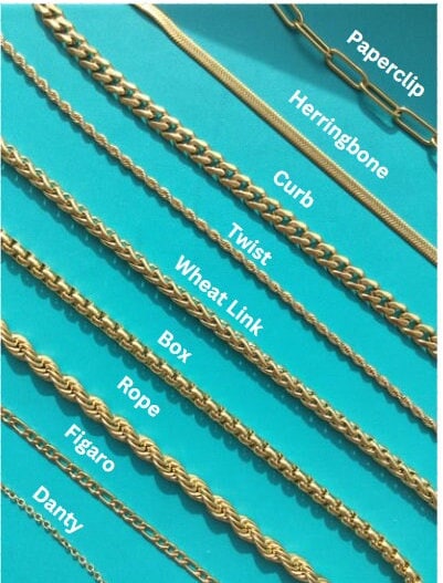18K Gold Filled Chain Necklace, Curb ,Figaro, Dainty, Rope Chain, Valentines Day,Paperclip Chain,Snake Chain,Mothers Day Gift, Gift For Her