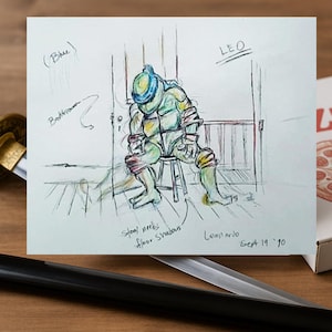 Leonardo TMNT Art Print: 90s Ninja Turtles Movie Scene