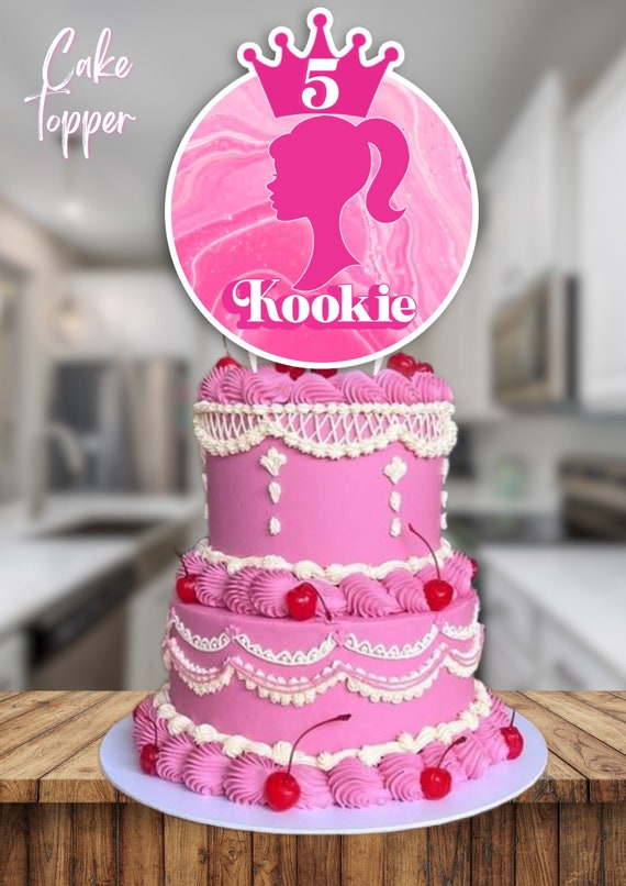 Décoration de gâteau Barbie / décoration de gâteau rose