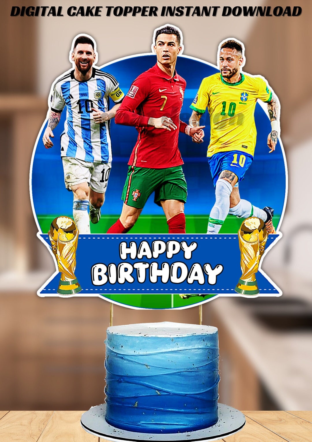 Cristanio Ronaldo Printable Cake Topper Ronaldo Cake Topper Messi Cake