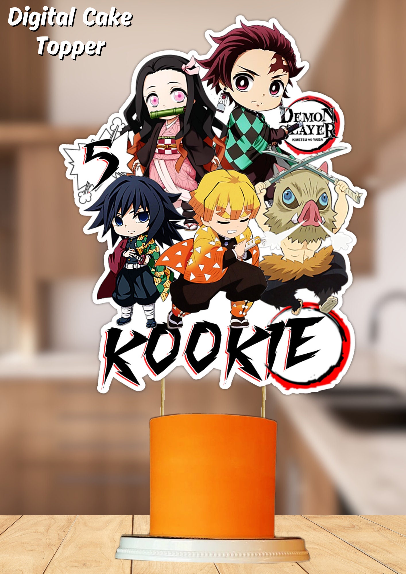 Demon Slayer Cake Topper demon Slayer Anime Themed Cake Topper Anime Demon Slayer Cake Topper demon Slayer Anime Themed Cake Topper Anime