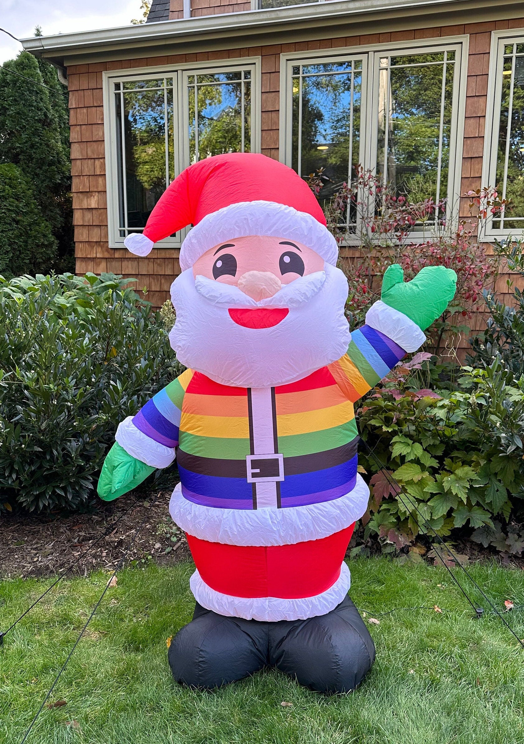 Pride Santa 6ft. Inflatable Yard Ornament Etsy