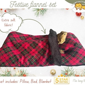 Bearded Dragon Plaid Bed Sets