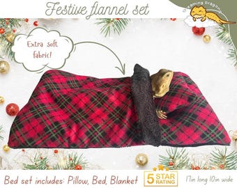 Bearded Dragon Plaid Bed Sets