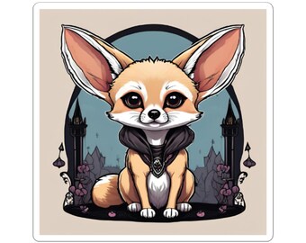Cute Fox Mascot Kiss-Cut Stickers, Laptop Decals, Decorative Stickers for Kids, Home Decor, Gift for Animal Lovers