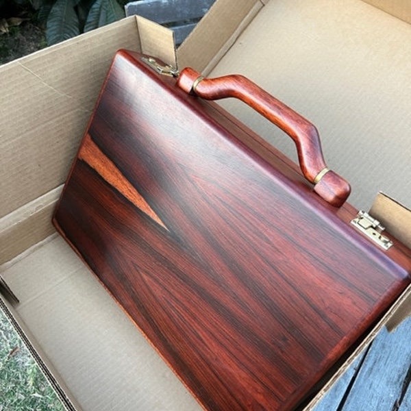 Wooden Briefcase Etsy