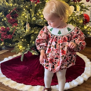 Christmas Tree Smocked Bubble