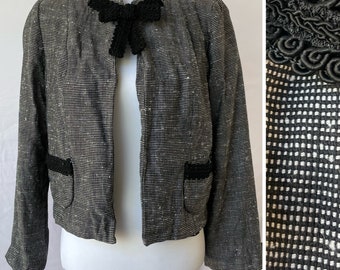 The KATIE Coat: 1960s Union Made Checkered Jacket with Bow Clasp