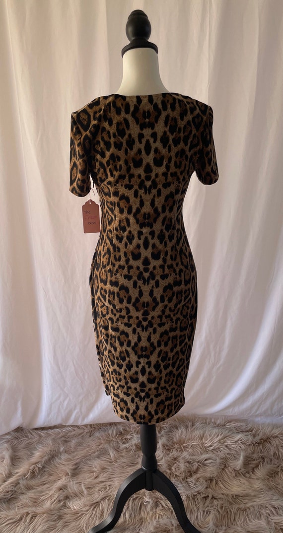 The FRAN Dress: 1990s Leopard Print Pencil Dress … - image 5