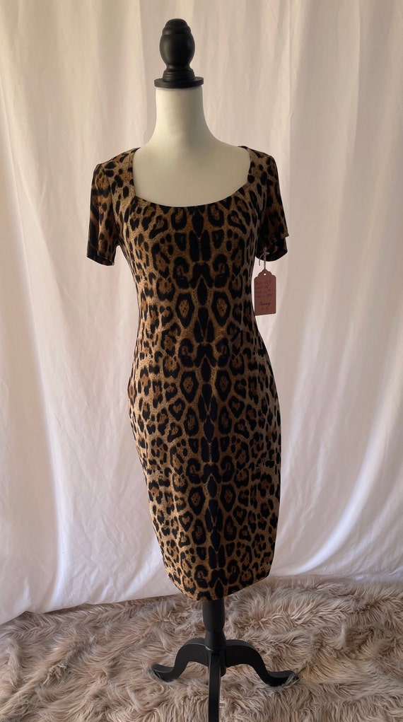 The FRAN Dress: 1990s Leopard Print Pencil Dress … - image 2