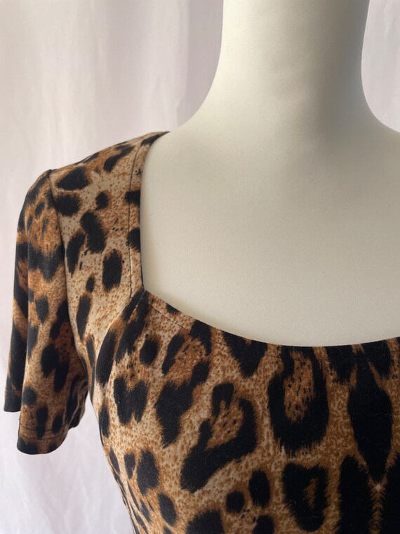 The FRAN Dress: 1990s Leopard Print Pencil Dress … - image 3