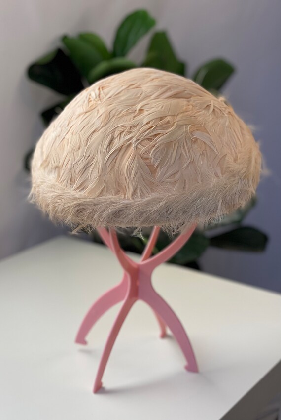 1950s Beresford Feather Brimmed Pillbox Hat - Etsy display picture 2