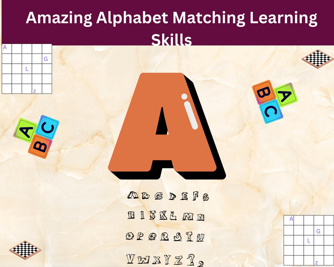 Alphabet Matching Shape Alphabet Matching Activity Capital Letters - Etsy
