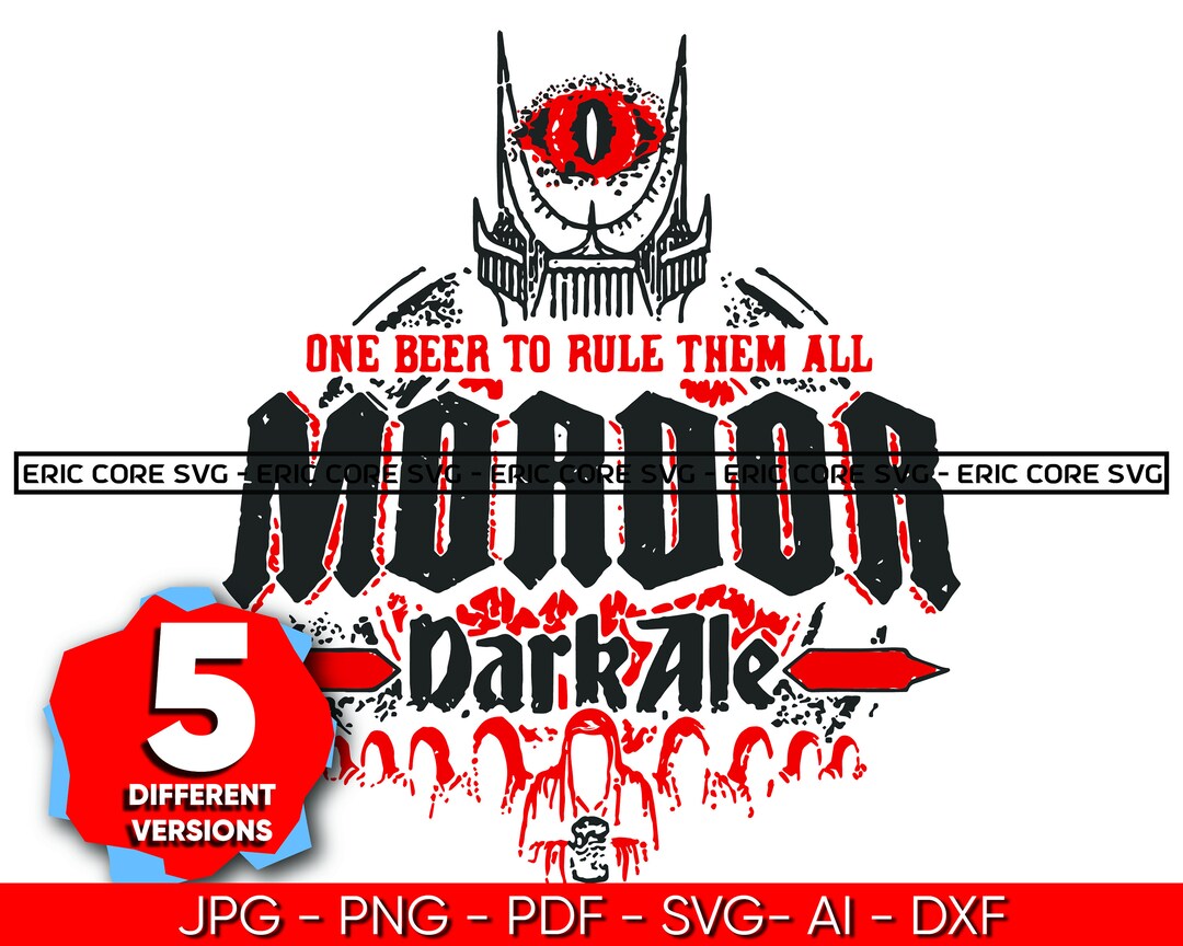 Mordor Dark Ale Svg Bundle Layered SVG Svg Files for Cricut - Etsy