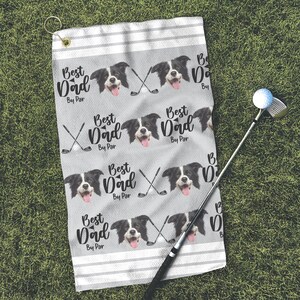 Aangepaste golfhanddoek – gepersonaliseerd golfcadeau voor vader met kinderfoto, cadeaus voor vader, op maat golfcadeau vaderdag, cadeau golfliefhebber, cadeaus voor hem afbeelding 5