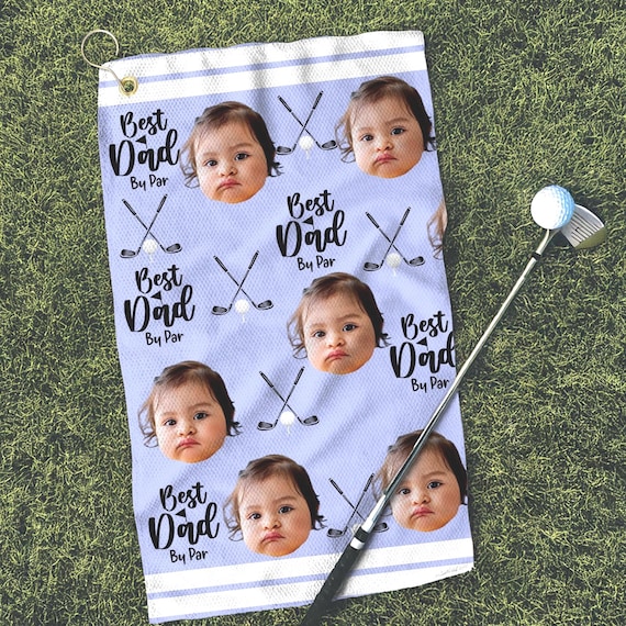 Custom Golf Towel – Personalized Golf Gift for Dad With Kids Photo, Dad gifts, Custom Father's Day Golf Gift, Golf Lover Gift, Gifts For Him