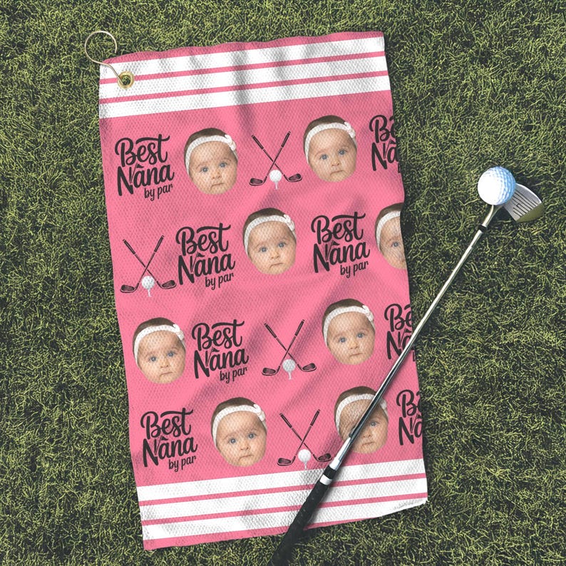 Aangepaste golfhanddoek – gepersonaliseerd golfcadeau voor vader met kinderfoto, cadeaus voor vader, op maat golfcadeau vaderdag, cadeau golfliefhebber, cadeaus voor hem afbeelding 4