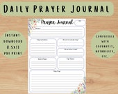 printable daily prayer journal, prayer journal, bible journal