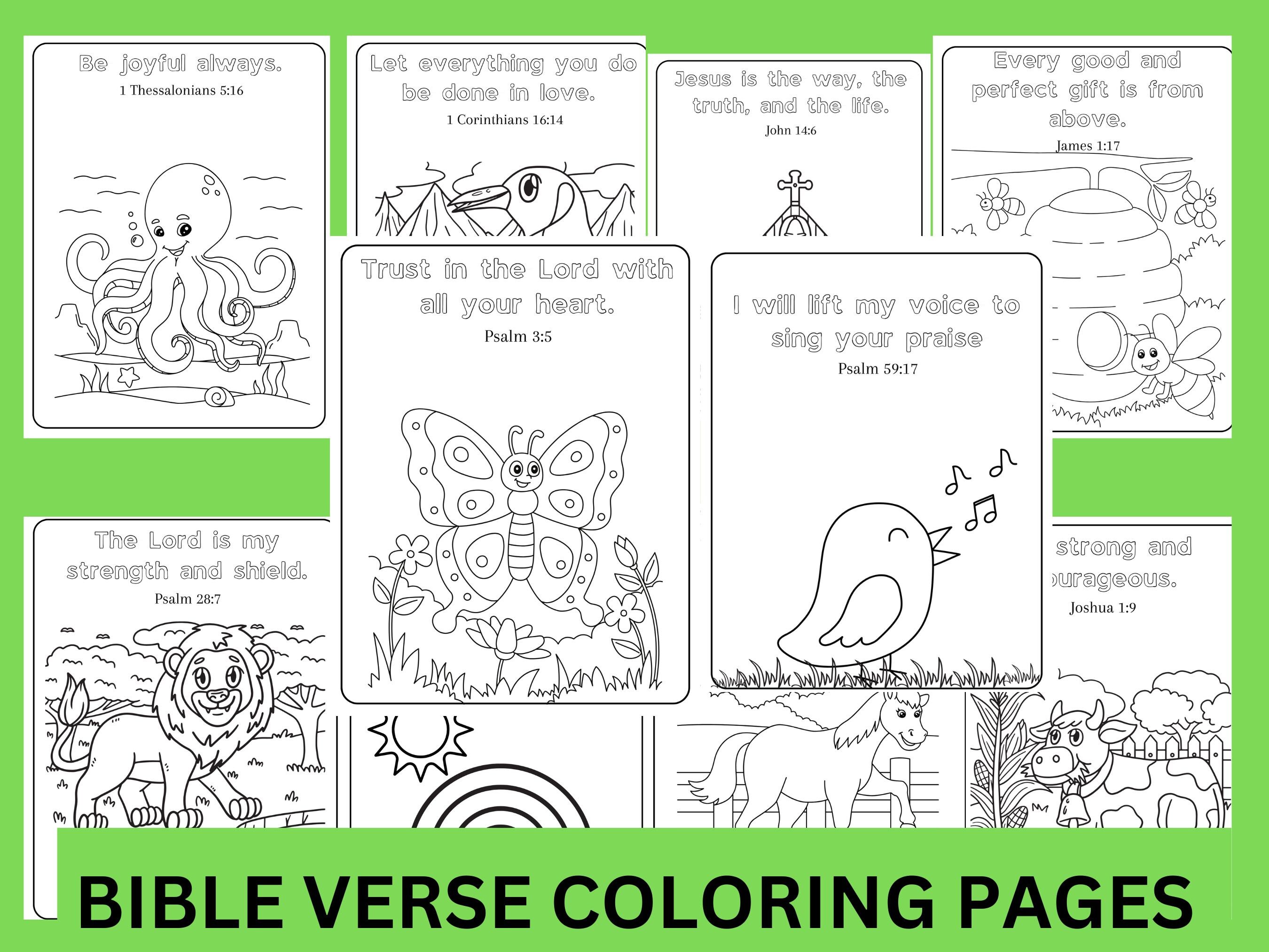 Bible Verse Coloring Pages, Kids Bible Verse Coloring Pages, Kids