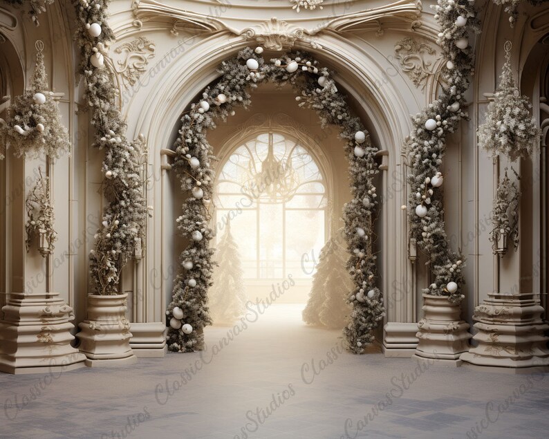 Magical Christmas Digital Backdrops, Winter Portrait Photography ...