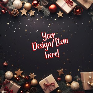 Christmas Flat Lay Mockup, Product Background Mockup, Christmas Mockup, Digital Background, Wedding Styled, Flat Lay Photography Background