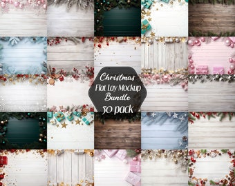 Fondo del prodotto del modello di Flatlay di Natale Fondo di Digital disegnato Fotografia Stock Progettazione di Natale, festa nuziale, cenni storici di Shiplap