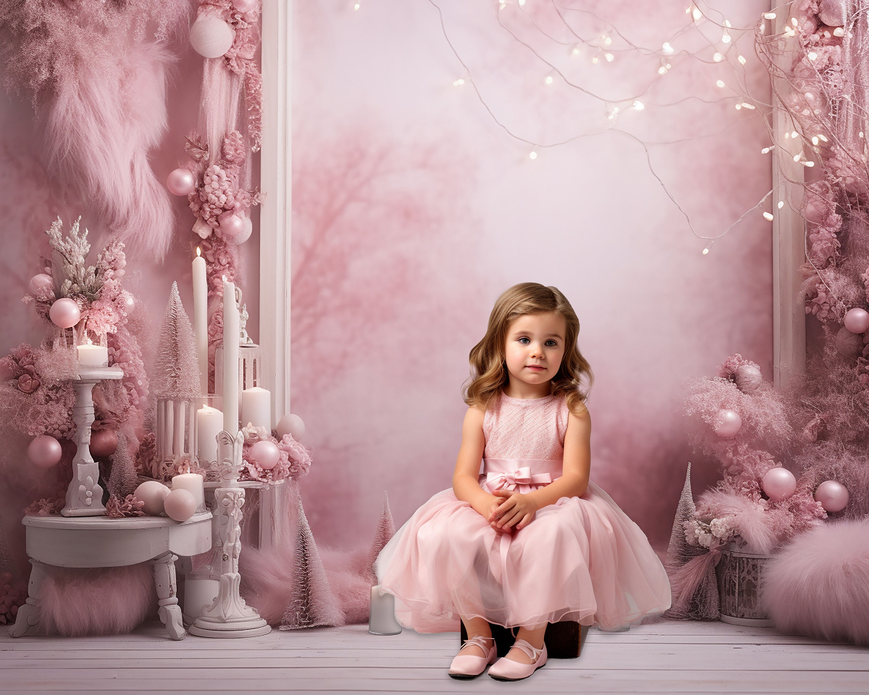 Pink Christmas Digital Backdrops, Pink Birthday Digital Backdrops ...